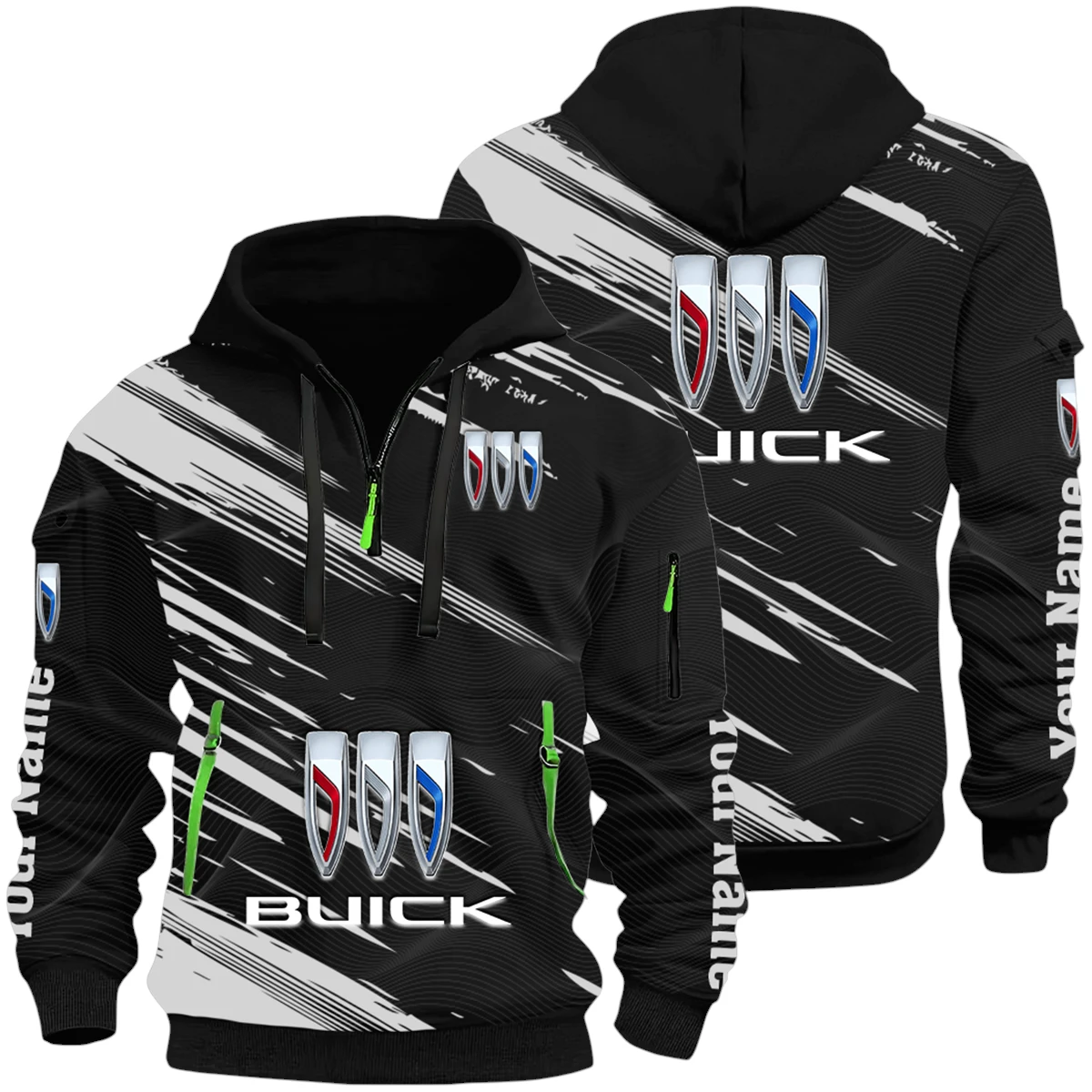 Buick Half Zip Hoodie All Over Prints, Multi-Pockets Custom Name HIHI050625Y26QZ3HBUI Buick Half Zip Hoodie All Over Prints, Multi-Pockets Custom Name HIHI050625Y26QZ3HBUI