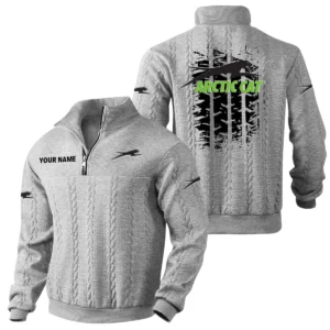 Arctic Cat Quarter Zip Sweatshirt Stand Collar Gift For Fan Custom Name