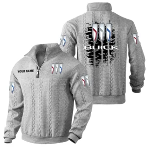 Buick Quarter Zip Sweatshirt Stand Collar Gift For Fan Custom Name
