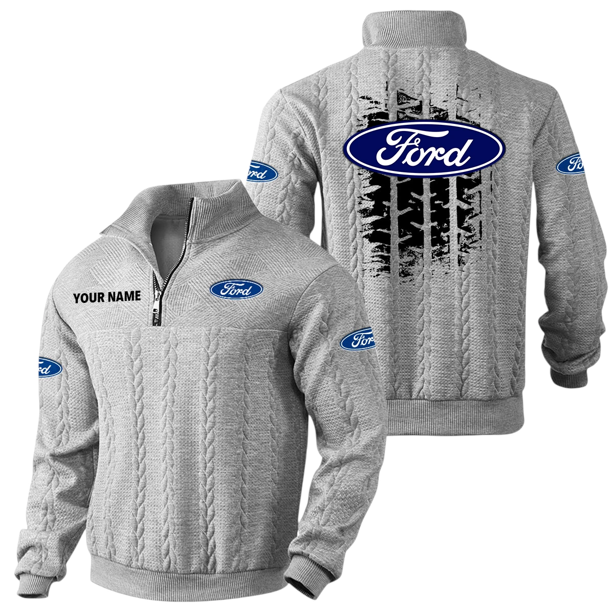Ford Quarter Zip Sweatshirt Stand Collar Gift For Fan Custom Name Ford Quarter Zip Sweatshirt Stand Collar Gift For Fan Custom Name